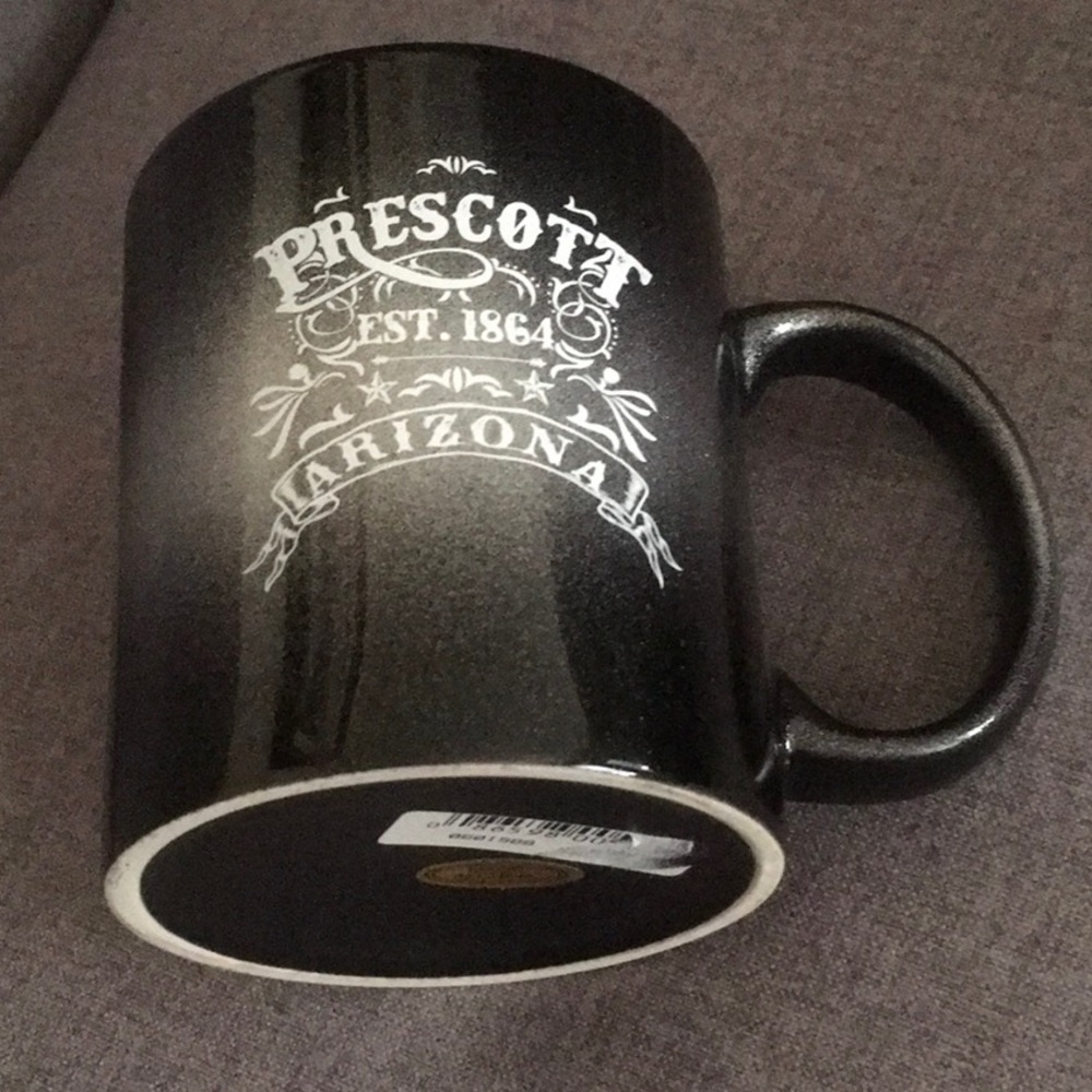 Prescott Arizona est 1864 coffee mug cup interior photographing oddly